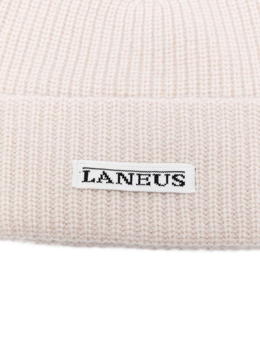Berretto per bambino Laneus Kids beige con etichetta con logo F5LKJUHT041 013 LANEUS 