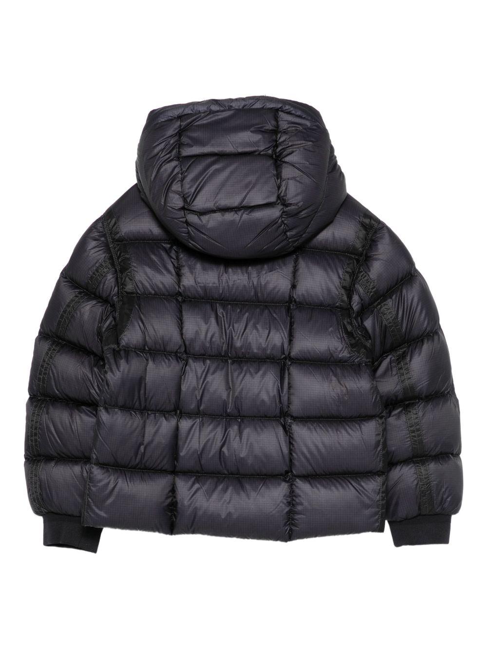 Giubbino per bambino C.P. Company Kids nero con design trapuntato CUS01FL3AB1 41150 C.P.COMPANY KIDS 