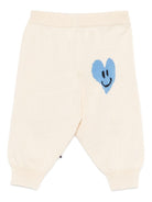 Pantaloni per neonato Molo bianco con stampa a cuore 6S26I208 9829 MOLO 