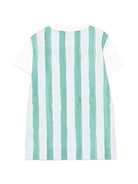 T-shirt per bambino Fendi Kids bianco con stampa a righe sul retro JUI182 AS67 F1R0V FENDI KIDS 