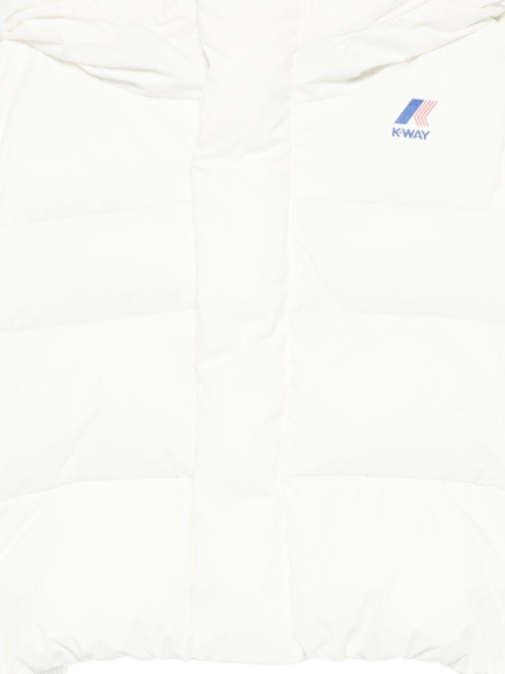 Giubbino per neonati K-Way Kids bianco con design trapuntato K7142VW X42 K-WAY KIDS 