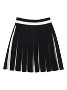 Minigonna plissè per bambina Karl Lagerfeld Kids nera con righe bianche a contrasto Z30589 M41 KARL LAGERFELD KIDS 