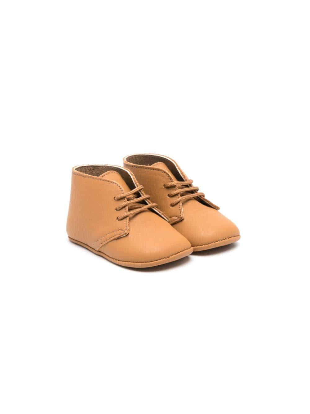 Stivali primi passi per neonato Eli1957 marrone in pelle stringati 11013AF HONEY ElI 