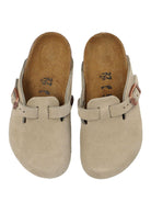 Slippers per bambini Birkenstock Kids Boston beige con chiusura con fibbia 1027875 TAUPE BIRKENSTOCK 