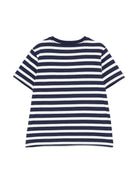 T-shirt per bambino Polo Ralph Lauren Kids blu a righe con stampa con logo frontale 958161 001 Ralph Lauren kids 