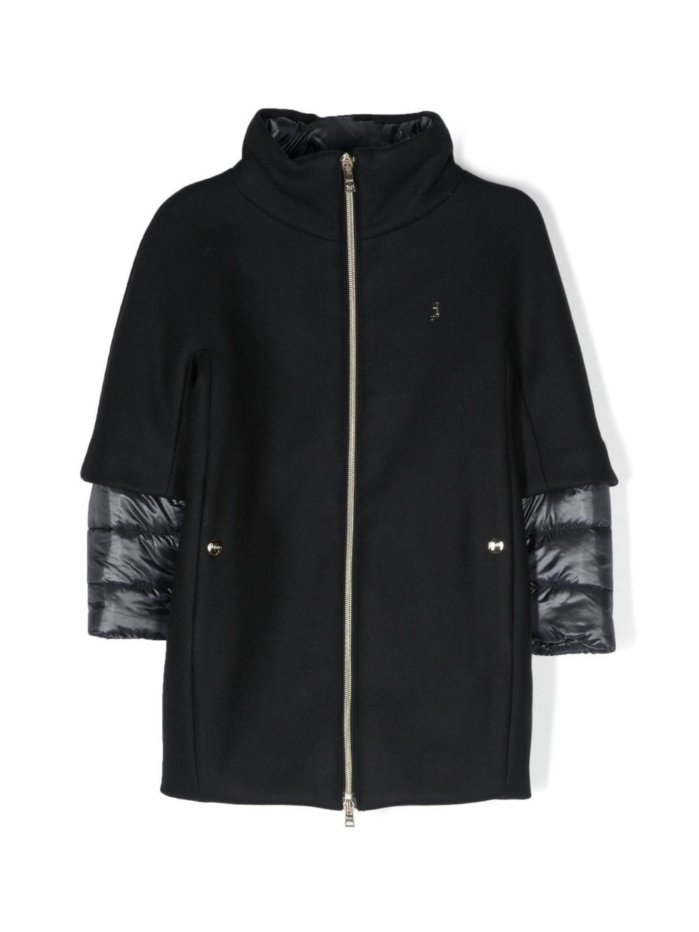 Cappotto per bambina Herno Kids blu con design a strati CA000014G33344 9202 HERNO KIDS 