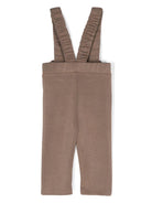 Salopette per neonati Donsje Sieffi marrone con applicazione con orecchie da animale 3034601 00021 DONSJE 