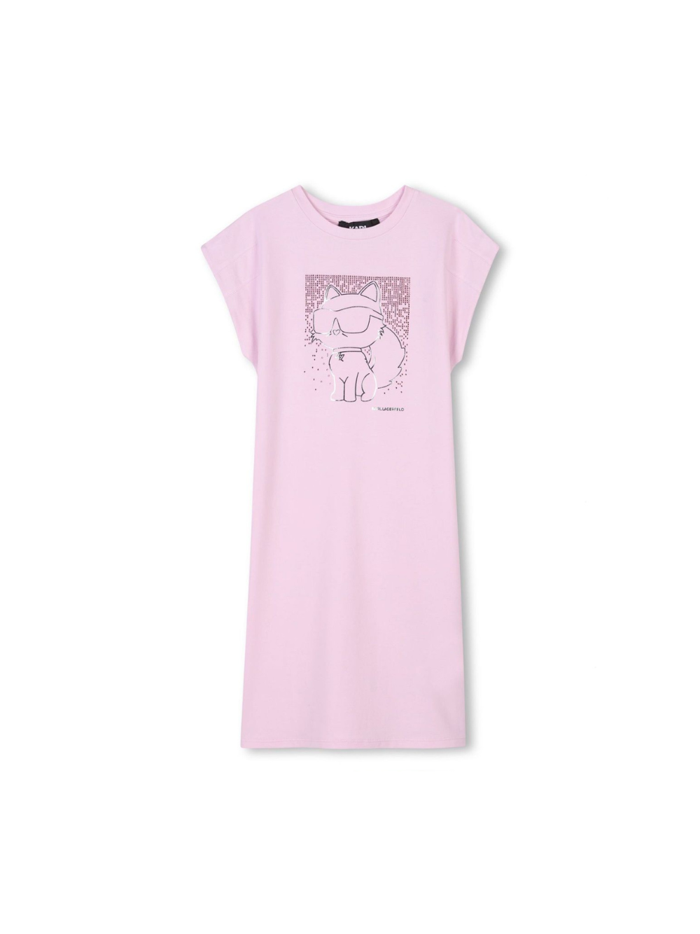 Abito Choupette per bambina Karl Lagerfeld Kids rosa con strass Z30456 46P KARL LAGERFELD KIDS 