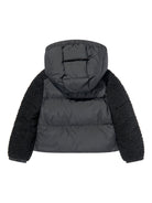 Giubbino per bambina Moncler Enfant nero con texture teddy K29541A0009389B68 999 MONCLER ENFANT 
