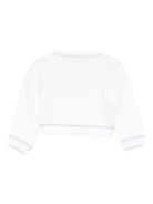Cardigan per neonata La Stupenderia bianco con finiture a contrasto 1WBSC01 800-804 LA STUPENDERIA 