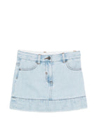Minigonna per bambina Stella McCartney Kids in denim con occhielli TY7A51 Z0746 600 STELLA McCARTNEY KIDS 