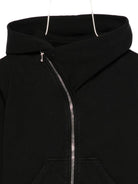 Felpa Mountain per bambino Rick Owens nera con cerniera asimmetrica BG02E5286 FP 09 RICK OWENS KIDS 