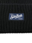 Berretto per bambino MC2 Saint Barth Kids nero con toppa con logo BRR0001 02298I MC2 ST. BARTH KIDS 