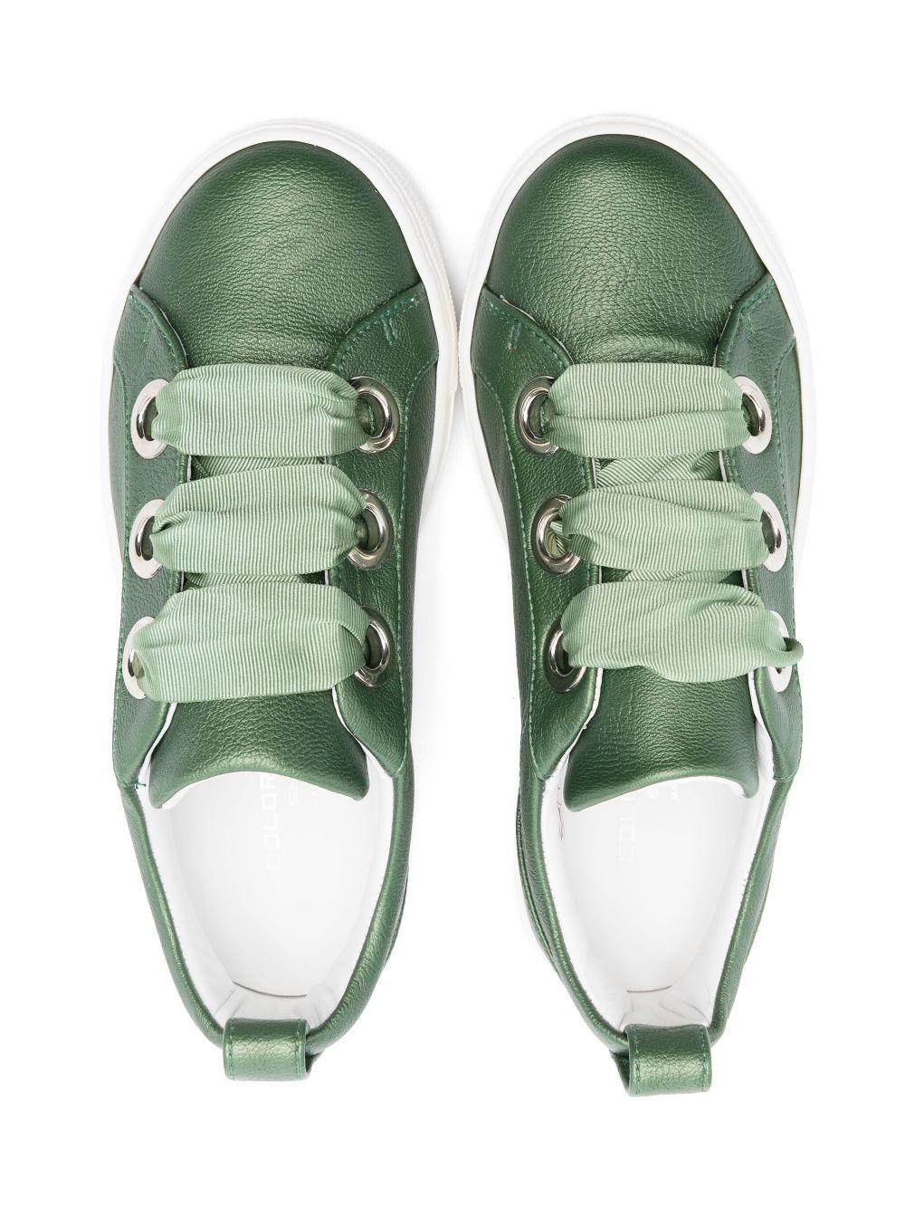 Sneakers per bambina Colorichiari verde con soletta in pelle con logo FJ958172 4114 35 COLORICHIARI 