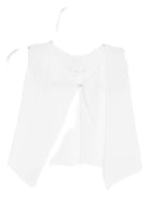 T-shirt per neonata Mariella Ferrari bianca con bordo smerlato CON12 ROSA MARIELLA FERRARI 