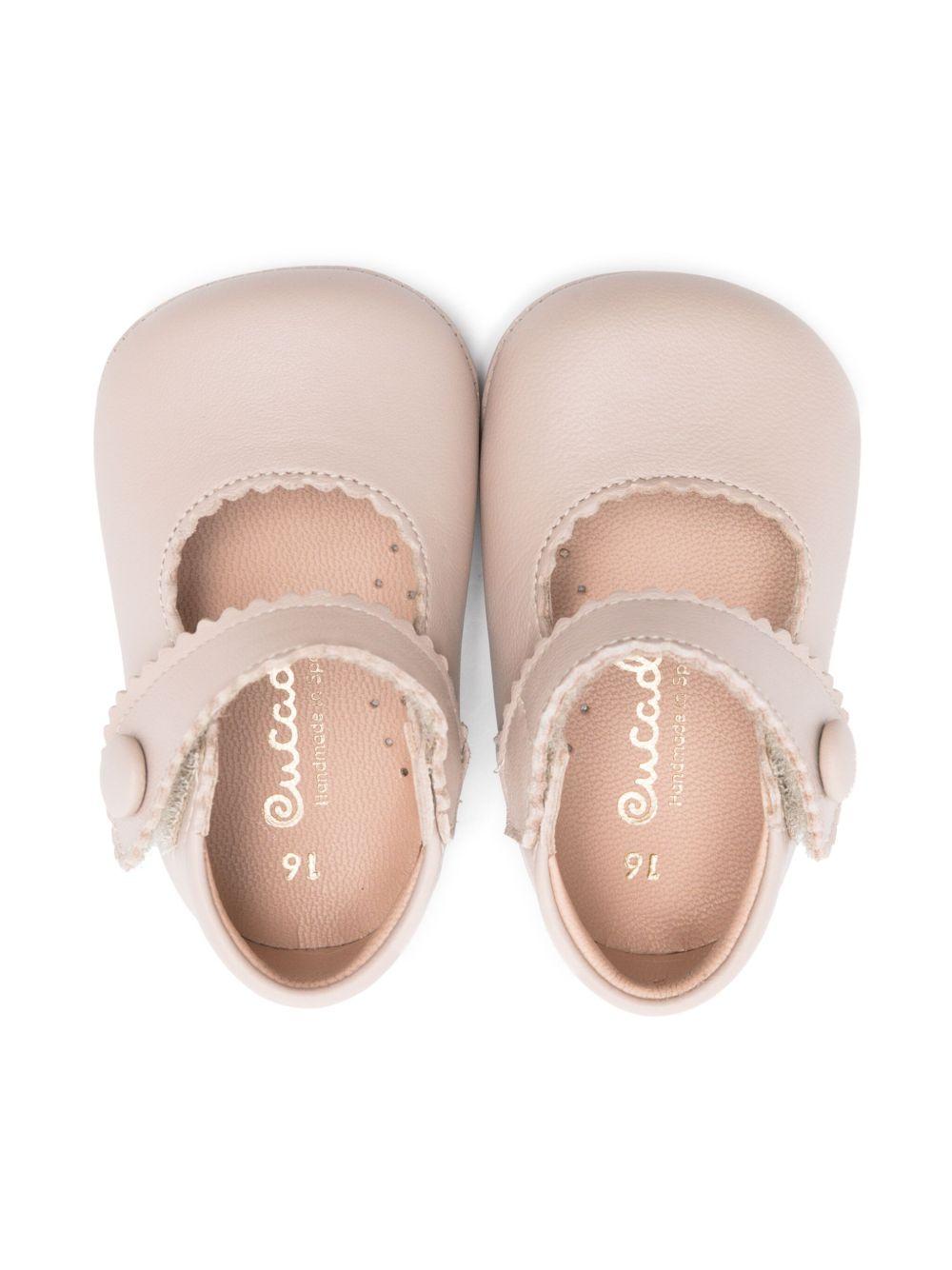 Scarpe primi passi per neonata Eli1957 beige con soletta in pelle con logo 0347AL NUDE ElI 
