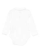 Body per neonata Petit Bateau bianco con ricamo a fiori A0EKL 03 PETIT BATEAU 