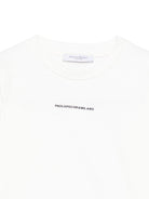 T-shirt per bambino Paolo Pecora Kids bianca con stampa logo sul davanti PP4157 GE-BL PAOLO PECORA KIDS 