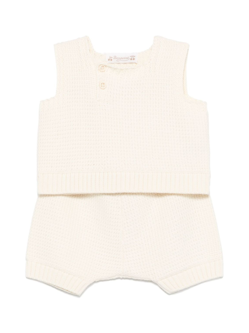 Set top e pantaloni Elsie per neonata Bonpoint beige con girocollo S05PSEK00001 031 BONPOINT 