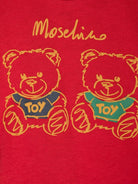T-shirt per neonati Moschino Kids rosso con stampa Teddy Bear MNO00RLAA01 50307 MOSCHINO KIDS 