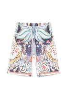 Costume da bagno per bambino Just Cavalli Kids blu e verde con stampa JBP26082BE INDIA DIG. JUST CAVALLI KIDS 