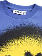 T-shirt per bambino Molo blu con stampa grafica smiley 1W25A205 5526 MOLO 