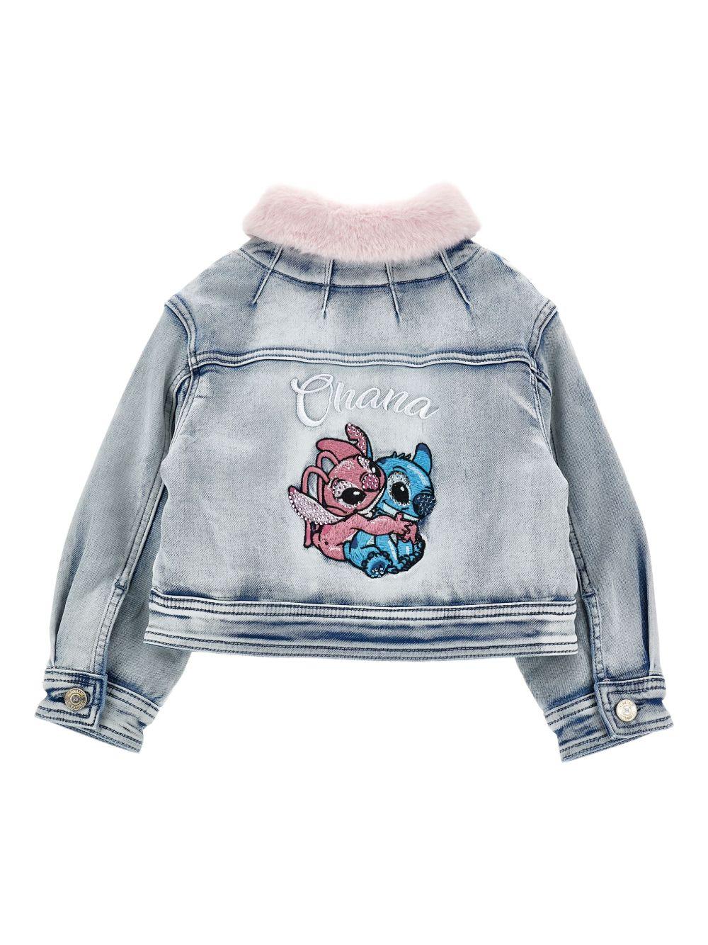 Giacca per bambina Monnalisa x Disney denim Stitch 19F102 6042 0062 MONNALISA 