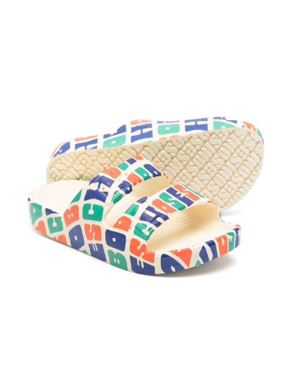 Ciabatte per bambino Bobo Choses beige con design con doppio cinturino B125AI042 991 BOBO CHOSES 