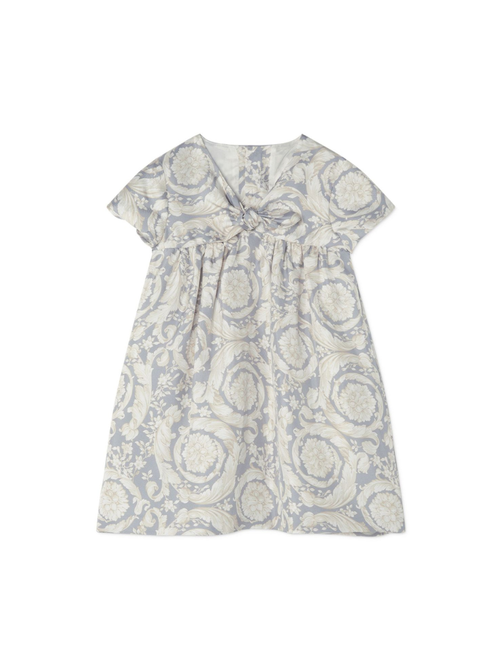 Abito per neonata Versace Kids grigio con stampa Barocco 10186881A11195 5E340 VERSACE KIDS 