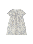 Abito per neonata Versace Kids grigio con stampa Barocco 10186881A11195 5E340 VERSACE KIDS 