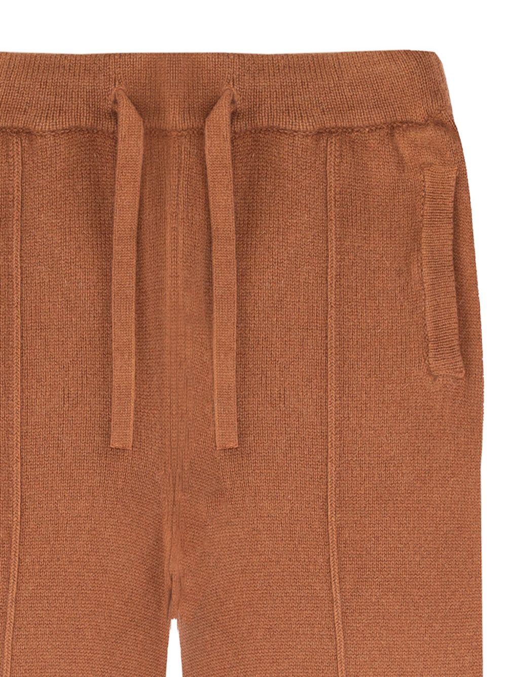 Pantaloni per bambino Laneus Kids marroni con chiusura a coulisse F5LKJUKT040 178 LANEUS 