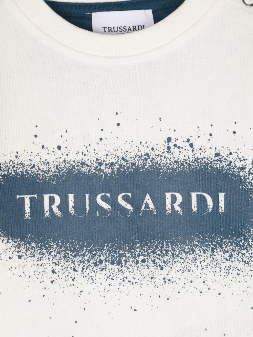 Felpa con stampa TIA24080FENB OFF-WHITE TRUSSARDI JUNIOR 