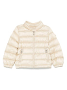 Piumino per neonato Moncler Enfant Acorus beige con colletto con abbottonatura a pressione K19511A00021597YF 200 MONCLER ENFANT 