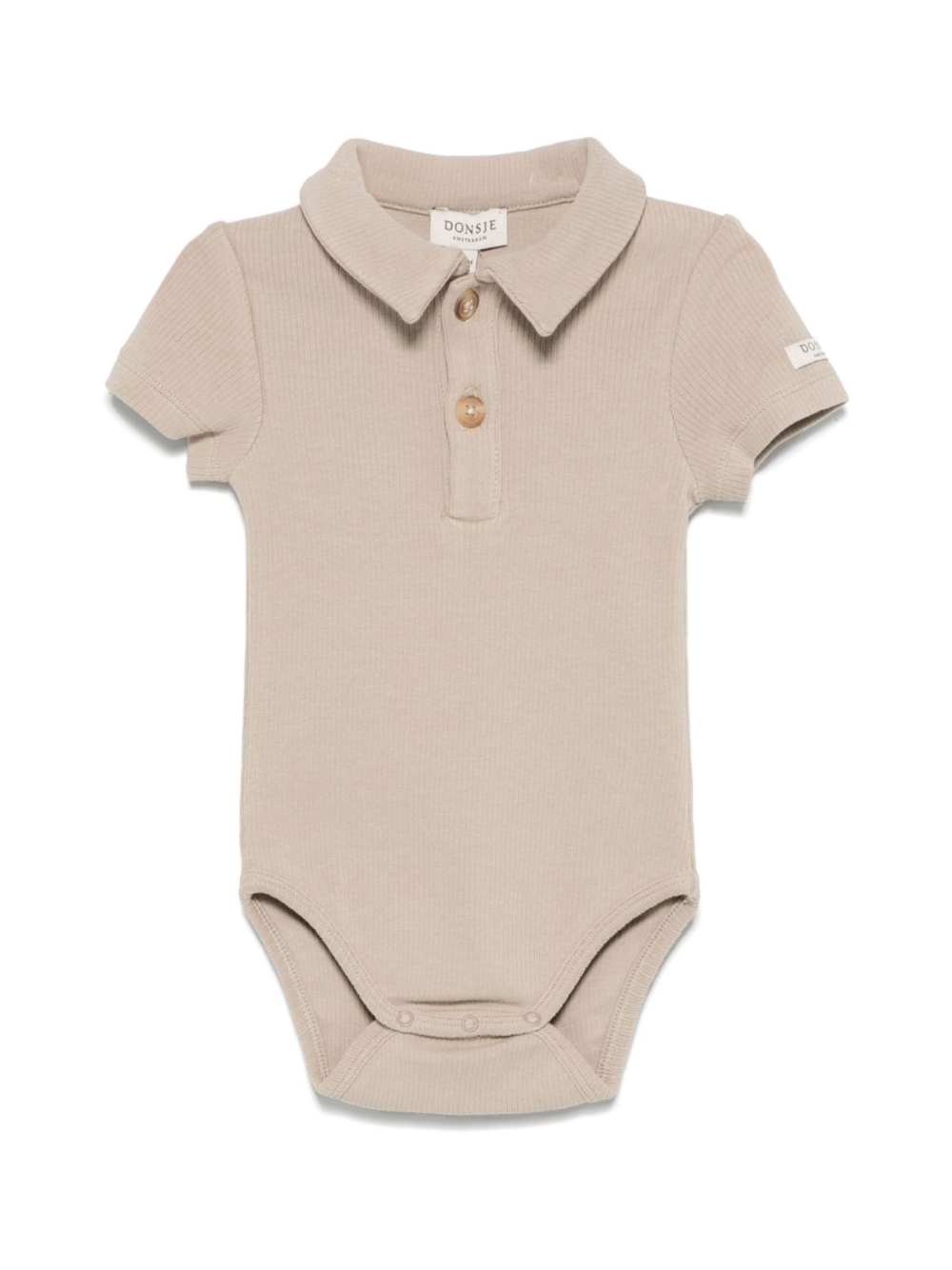Body per neonata Donsje Moli beige con colletto stile polo 3031500 00017 DONSJE 