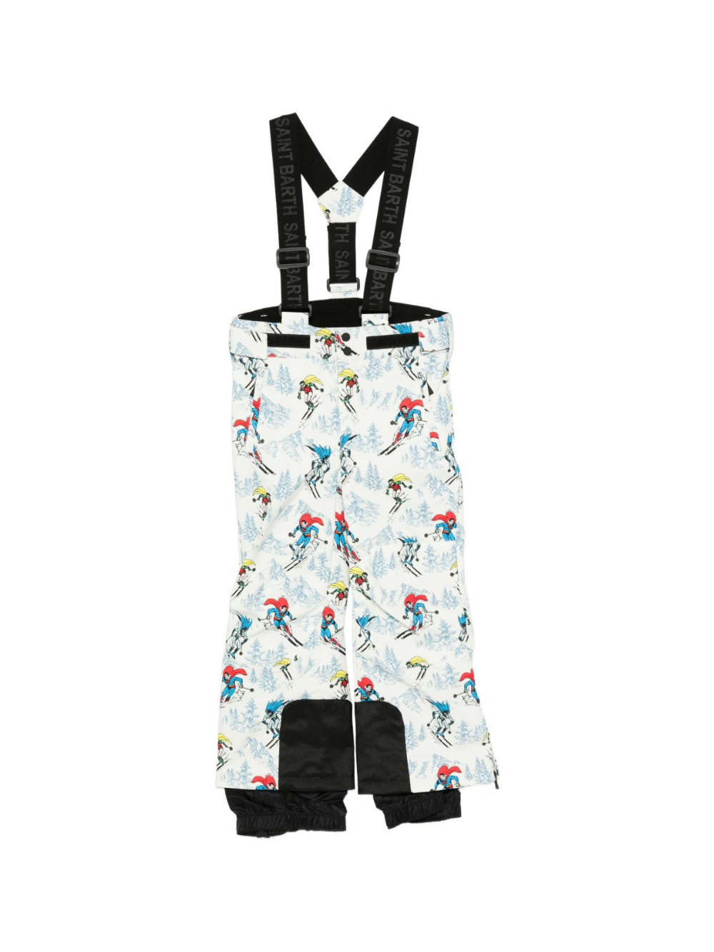 Salopette per bambino MC2 Saint Barth Kids bianca con stampa grafica con supereroi OYM0001 00823I MC2 ST. BARTH KIDS 