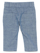 Pantaloni per neonato Trussardi Junior blu con vita elasticizzata e design a cinque tasche TIP25032JE DENIM BLUE MEDIUM TRUSSARDI JUNIOR 