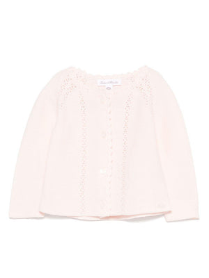Cardigan per neonata Tartine Et Chocolat rosa open work