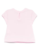 T-shirt per neonata Monnalisa rosa in jersey con stampa bouquet 39E612 5002 0090 MONNALISA 