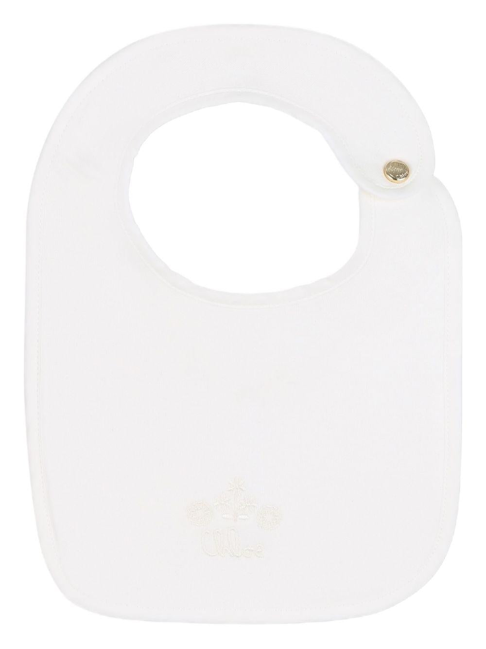 Set tutina cappello e berretto per neonata Chloé Kids bianco con cuciture tono su tono C20776 117 CHLOE' KIDS 