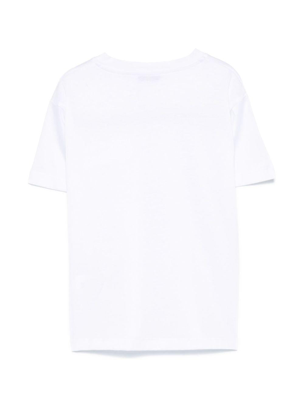 T-shirt per bambino Paolo Pecora Kids bianco con finto dettaglio tasca PP3887 B-GESSO PAOLO PECORA KIDS 
