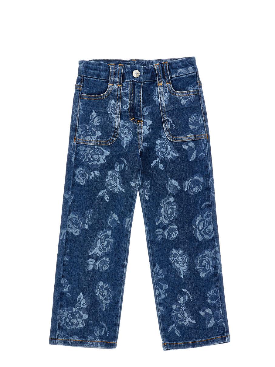 Jeans per bambina Monnalisa x Disney in denim con motivo Minnie Mouse 19F400 6040 055S MONNALISA 