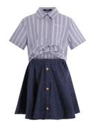 Abito per bambina Balmain Kids multicolor con logo sul davanti BY1C71 P0588 625BC BALMAIN KIDS 