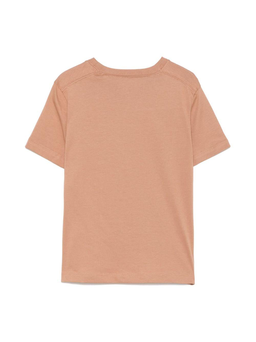 T-shirt con applicazione per bambino Calvin Klein Kids marrone con orlo dritto IU0IU00543 GU1 CALVIN KLEIN KIDS 