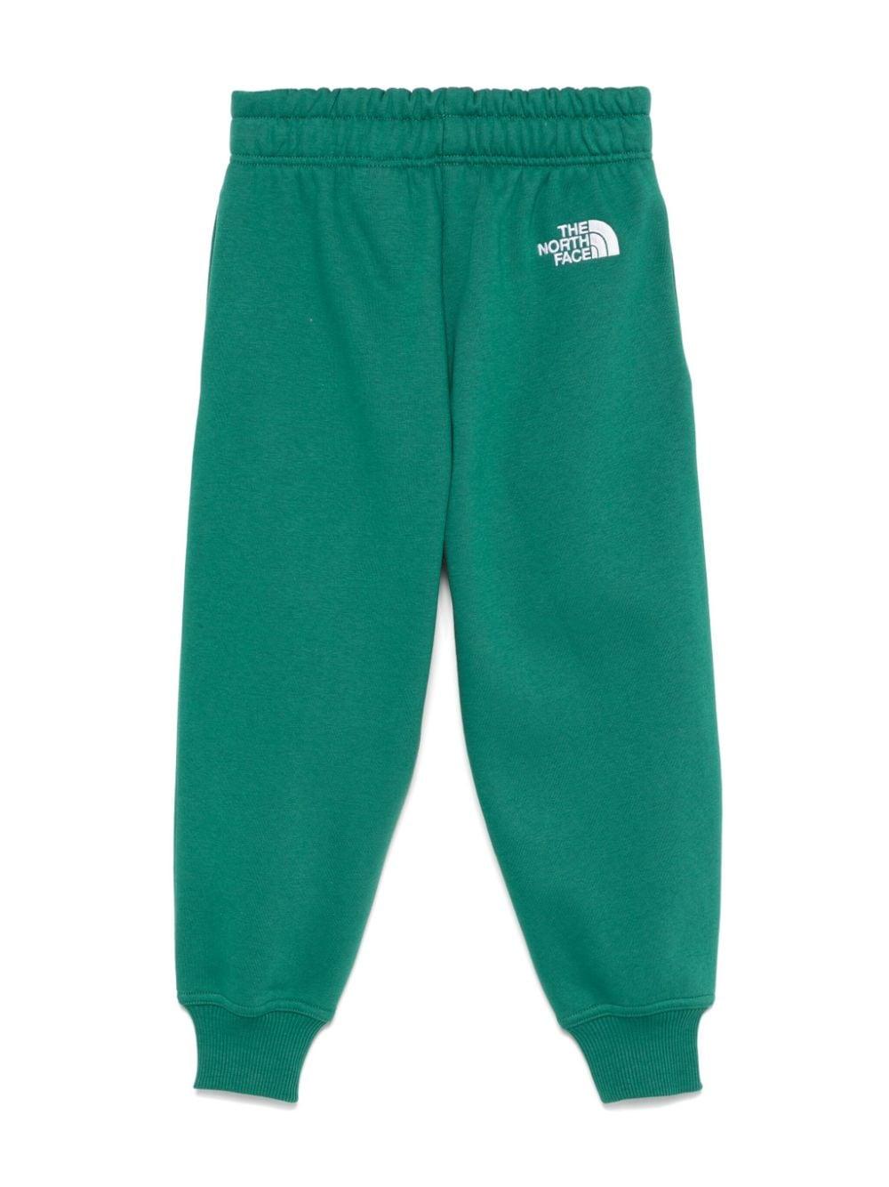 Pantaloni sportivi con ricamo per bambino The North Face Kids verde con due tasche laterali NF0A89HU NL11 THE NORTH FACE 