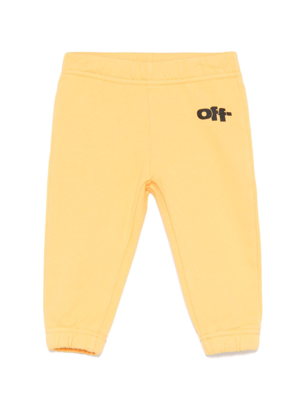 Pantaloni di tuta con stampa grafica per neonato Off-White Kids giallo con polsini elasticizzati OBXD001S25FLE002 1810 OFF WHITE KIDS 