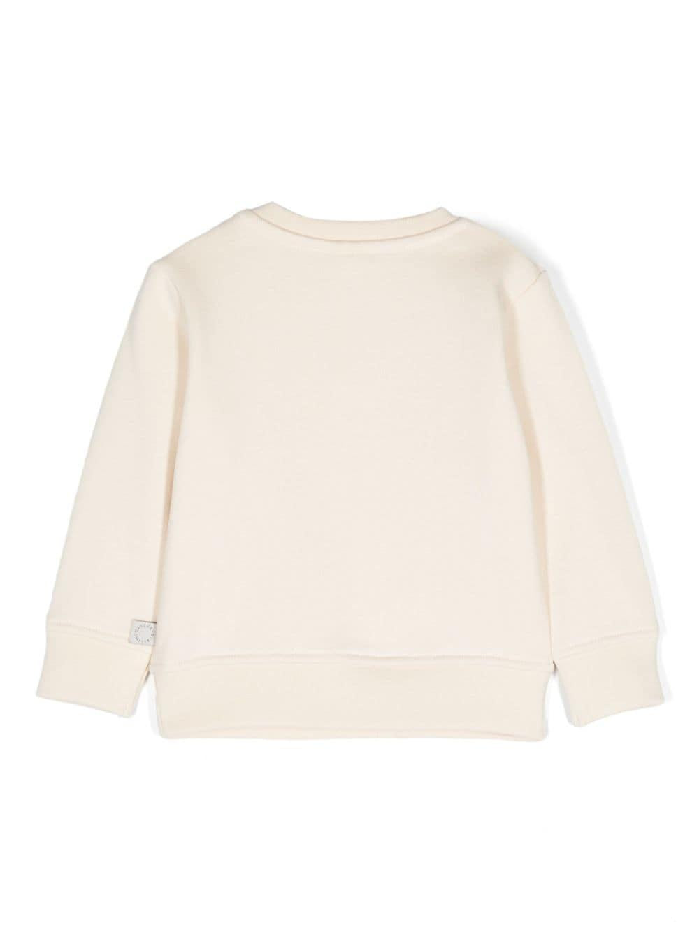 Felpa per neonato Stella McCartney Kids bianco con stampa logo TV4510 Z0453 168 STELLA McCARTNEY KIDS 