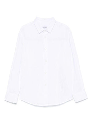 Paolo Pecora Kids white shirt with logo embroidery