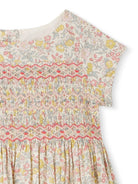 Abito in duchesse di cotone stampa floreale per bambina Bonpoint multicolor con girocollo P04GDRW00005 520 BONPOINT 
