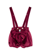 Shorts per bambina A'lapage rossi con bretelle e fiocco AL32B BORDEAUX A'LAPAGE 