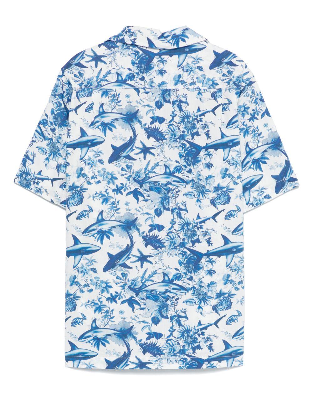 Camicia per bambino MC2 Saint Barth Kids Kalea bianco con stampa con motivo KALE002 01127H MC2 ST. BARTH KIDS 